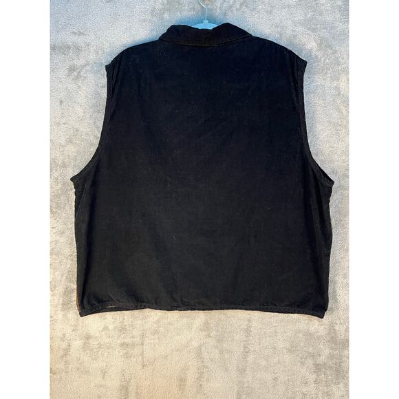 VTG Patchwork Corduroy Vest Size 22/24 Fall Cabin Core Western Rodeo Winter - Picture 4 of 5